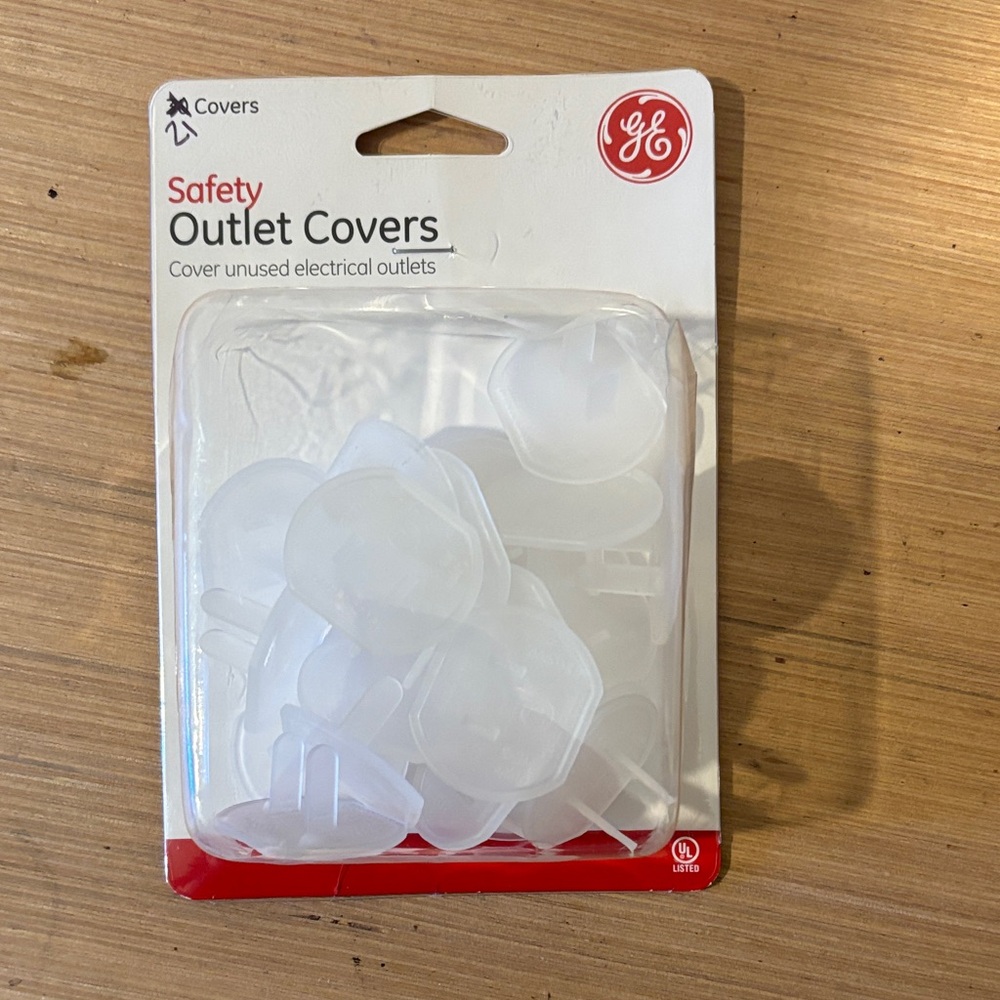 GE Safety Outlet Covers - White